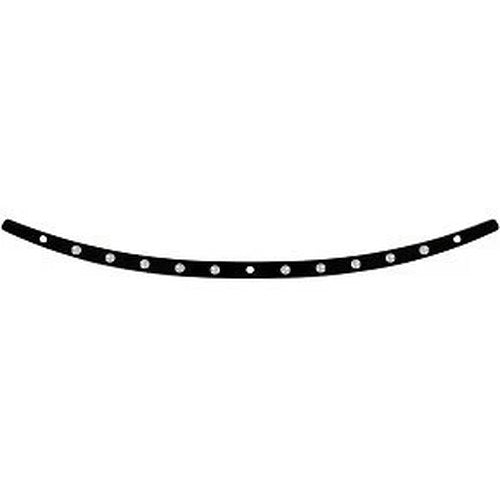 Memphis Shades HD MEB0943 Black Dish Windshield Trim for 96-13 Batwing