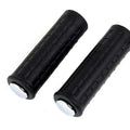 V-Twin 28-0763 Replica Black Waffle Handlebar Hand Grip Set with Chrome Plugs