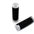 V-Twin 28-0445 Pebble Style Grip Set with Chrome End Caps