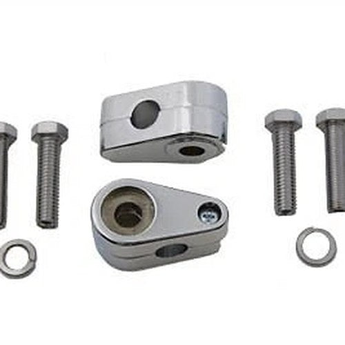 V-Twin 31-0956 Chrome Turn Signal Clamp Set for 1/2" Bar Custom Use