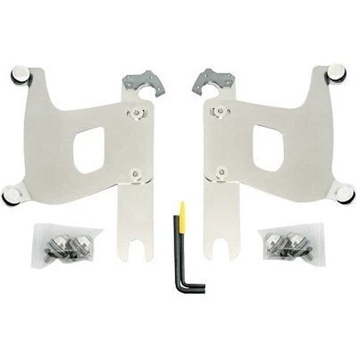 Memphis Shades MEK1975 Polished Bullet Fairing Mount Kit Flst 86-17 w/o Lightbar