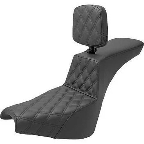Saddlemen Tour Step-Up Seat Lattice Stitch with Backrest for 18-23 FXST/FXBB