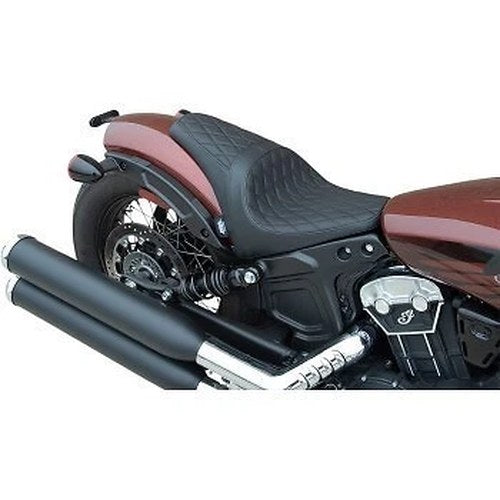 Drag Specialties 3/4 Front Solo Seat Diamond Stitch Indian Scout Bobber 18-21