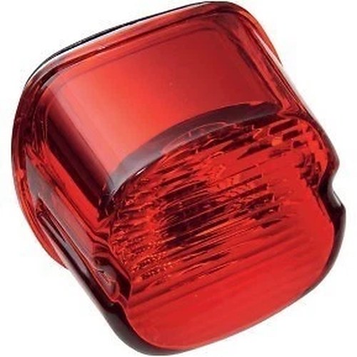 Drag Specialties 2010-0799 Red Laydown Taillight Lens with No Tag Window