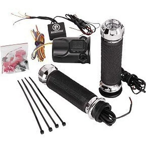 Performance Machine Chrome Apex Heated Hand Grips for Fltrx 15-22