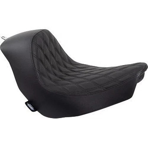 Drag Specialties 0802-1513 Solo Seat Black Double Diamond Stitch for Fxlr