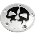 Drag Specialties 0940-1612 Chrome Split Skull Points Cover for Twin Cam