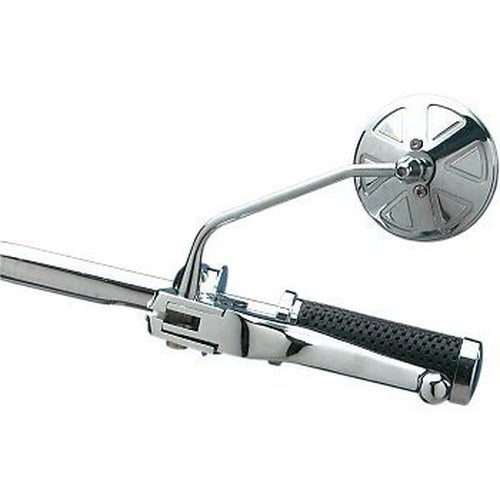 Drag Specialties Arlen Ness Chrome Round Series Thin Stem Mirror (SOLD Each)