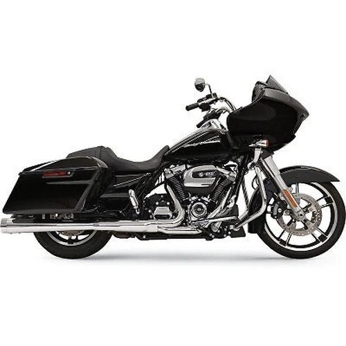 Bassani 4" Dnt Chrome Megaphone Mufflers w/ Chrome End Caps for M8 Touring 17-20