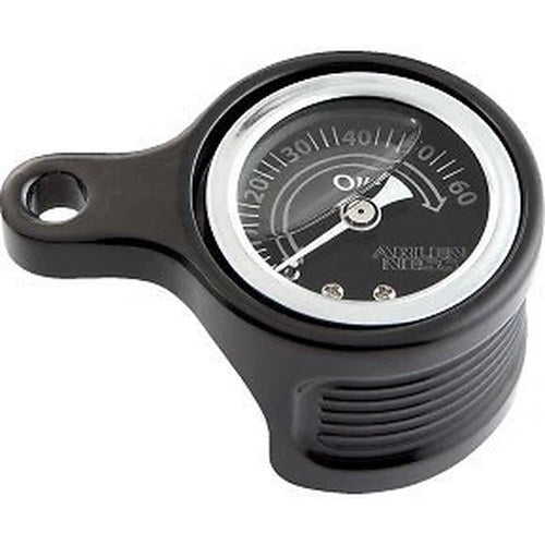 Arlen Ness 610-101 Black Anodized Method Oil Pressure Gauge for 17-23 M8