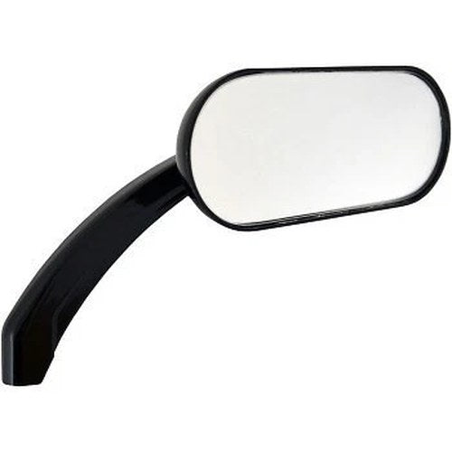 Drag Specialties 0640-0786 Gloss Black Oval Mirror for Harley (Sold Each)