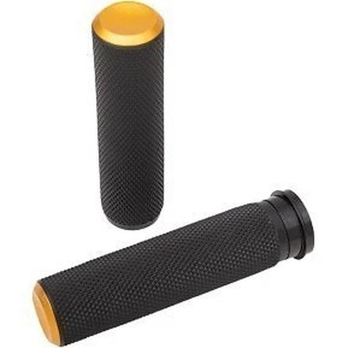 Arlen Ness 07-347 Gold Fusion Knurled Hand Grips for Harley Electronic Tbw