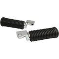 Drag Specialties 1620-1839 Black Rubber Driver Foot Pegs Harley Offset Mount