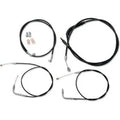 LA Choppers LA-8230KT-13B Black Vinyl Braided Handlebar Cable/Brake Line Kit