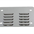 V-Twin 42-0031 Chrome License Plate Backing Plate Louvered Style