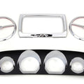 V-Twin 42-9997 Chrome & Black Inner Fairing Dash Trim Kit for 14-23 FLHT/FLHX