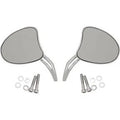 Drag Specialties 0640-1097 Chrome Tapered Mirrors with Short Slotted Stem