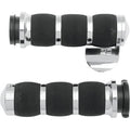 Avon AIR-90-CH-FLY-B Chrome 3-Ring Cushioned Hand Grips fr Harley Electronic Tbw
