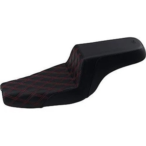 Saddlemen GelCore Step-Up Red Lattice Stitch Seat for 3.3 Gallon Sportster 04-20