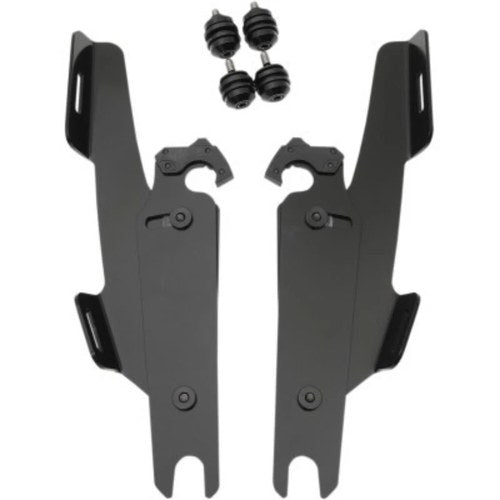 Memphis Shades Fats/Slim Black Mounting Kit for Harley Fat Boy FLFB/S 18-20