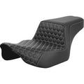 Saddlemen 823-07-17805 Honeycomb Step-Up Seat- Silver Stitch - FL '23-'24