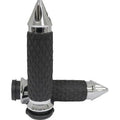 Avon Chrome Diamond Contour Spike Hand Grips for Harley Electronic Tbw
