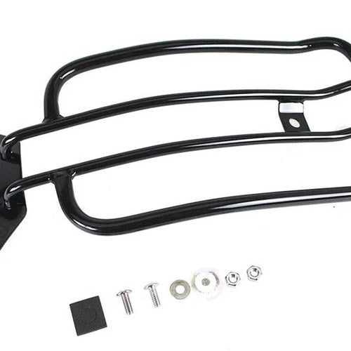 V-Twin 50-0067 7" Solo Luggage Rack Black