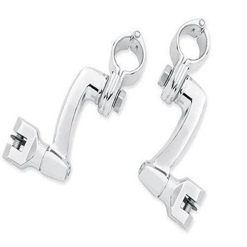 V-Twin 27-0208 360° Adjustable Passenger Footpeg Mount Kit Chrome