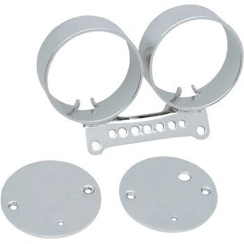 Drag Specialties 2210-0198 Chrome Bracket Dual Gauge Bracket for Some Sportsters