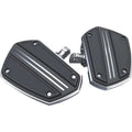 Ciro 60201 Chrome Twin Rail Mini Floorboards for Harley Dyna Softail Male Mount