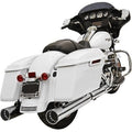Bassani 4" Dnt Straight Can Mufflers Chrome w / Chrome End Caps for M8 Touring