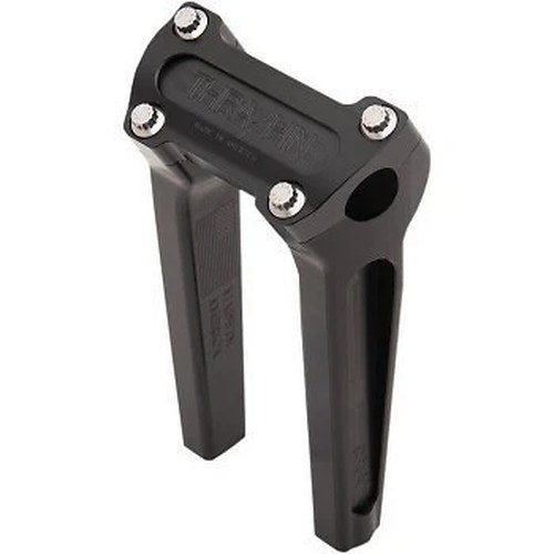 Thrashin Supply CO TSC-8000-1 Black 8" Straight Handlebar Risers for 1" Harley