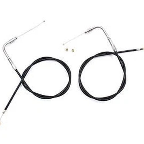 V-Twin 36-0858 Black Throttle and Idle Cable Set 34.25" L (ELBOW to Wire)