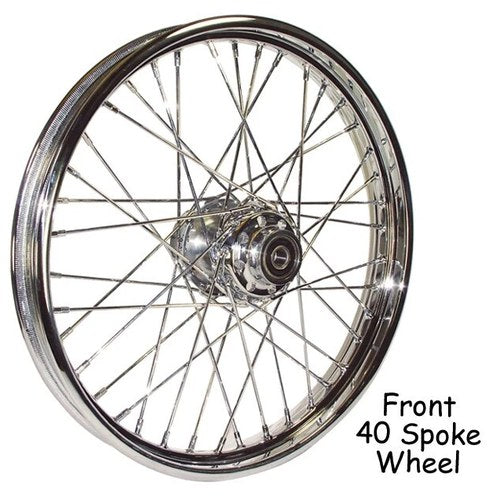 V-Factor 51679 Chrome 40 Spoke 23" x 3" Front Wheel for Harley Touring 00-07
