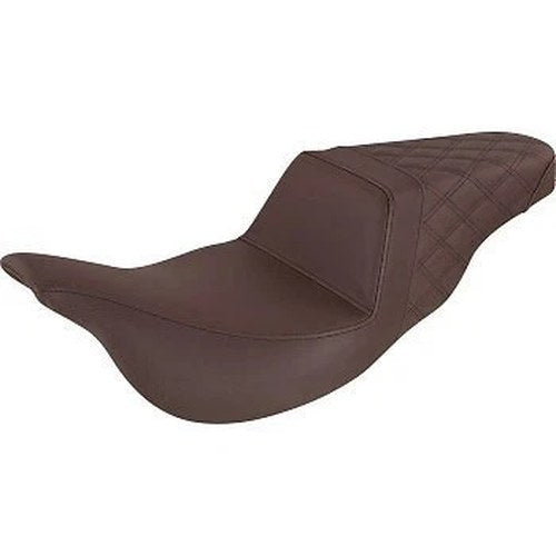 Saddlemen GelCore Step-Up Brown Lattice Stitch Seat for Harley Touring 08-24