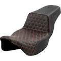 Saddlemen Step-Up Extended Reach Seat Orange Honeycomb Stitch for 08-23 Touring