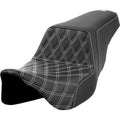 Saddlemen 808-07B-17206 Step-Up Seat Front White Lattice Stitch 08-23 Touring