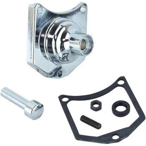 Drag Specialties Chrome Solenoid End Cover/Starter Button for 1.5 & 1.8kW Offset