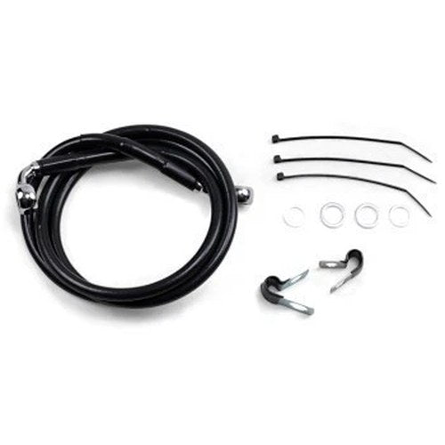 Drag Specialties 1741-2559 Extended Length Black Vinyl Front Brake Line Kit+6"