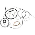 LA Choppers LA-8110KT2B-13BBlack Vinyl Braided Handlebar Cable/Brake Line Kit