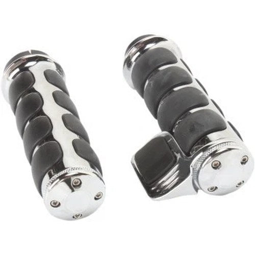 Kuryakyn 6343 Iso Hand Grips Chrome w/Contoured Boss for Harley Electronic Tbw