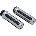 Kuryakyn 6120 Chrome Heavy Industry Hand Grips for Harley Cable Op Throttle