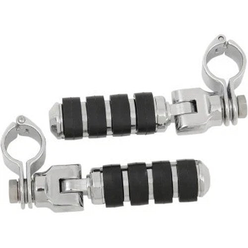 Kuryakyn 8032 Chrome 1-1/4" Highway Bar Clamps with Small Iso Foot Pegs