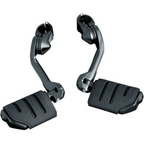 Kuryakyn 7584 Black Tour-Tech Adjustable Cruise Peg Mounts w Trident Dually Pegs