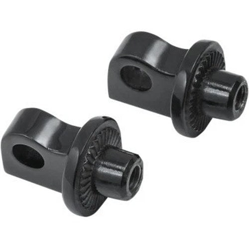 Kuryakyn 8888 Male-Mount Footpegs Adapter Splined Black
