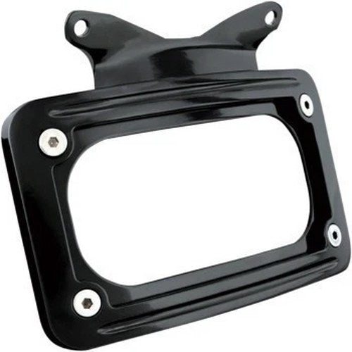 Kuryakyn 3147 Black Curved License Plate Mount & Frame for 10-21 FLHX/FLTRX