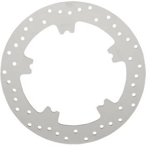 Polished Stainless Steel Drilled Front Brake Rotor for 06-10 Fxd & Other Models