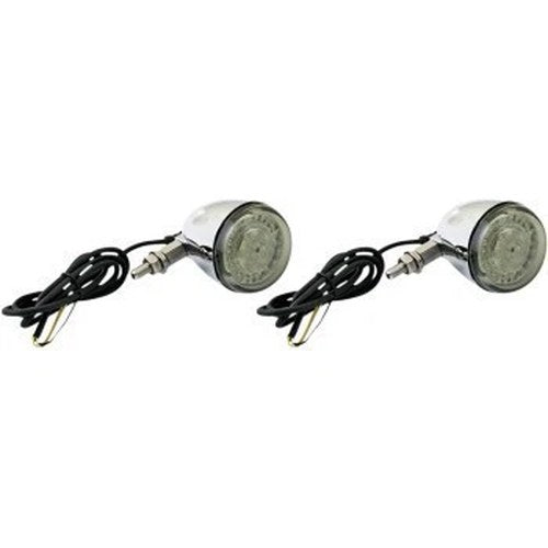 Custom Dynamics Chrome Smoke Universal LED Bullet Bezel Turn Signals