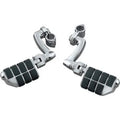 Kuryakyn 4574 Chrome 1-1/2" Highway Bar Longhorn Foot Peg Mount w/ Iso Dually