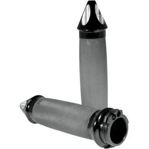 Avon CC-86-ANO-SPIKE Black Custom Spike End Hand Grips for Cable Op Throttle